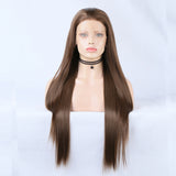 Wig Ladies Wig Front Lace Large Lace Ladies Chemical Fiber Wig Headgear Lace wigs Long Straight Hair - V.I.P Digital Presence