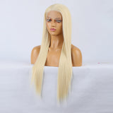 Natural Realistic Wig 613# Chemical Fiber Front Lace Long Straight Hair Matte High Temperature Silk Headgear - V.I.P Digital Presence