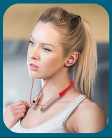 Auriculares inalámbricos Bluetooth 5.0 AKZ-R8, modelo privado, para colgar en el cuello, con interruptor magnético, estéreo, para gimnasios
