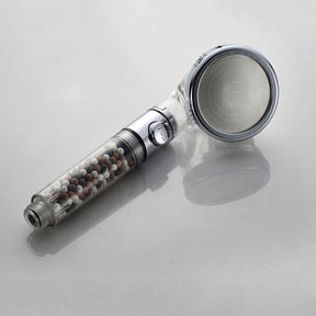 New Tourmaline balls Filter Shower Head Water saving 3 Modes adjustable SPA shower head on/off button high pressure shower - V.I.P Digital Presence