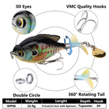 9.5cm/16.9g Propeller Rotary Tractor Bait Path Sub Bait Floating Water Rock Small Fat Water System Wave Climbing Fish bait - V.I.P Digital Presence