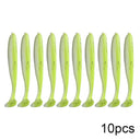 QXO 10 piezas/lote de señuelos blandos de silicona, 7 cm, 2 g, artículos para pesca en el mar, PVA Swimbait Wobblers, aparejos artificiales 
