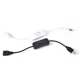 Woopower Copper Material USB Cable Male to Female Switch ON OFF Cable Toggle LED Lamp Power Line 28cm - V.I.P Digital Presence