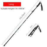 Anti Shock Walking Stick Telescopic Baton Trekking Stick Ultralight Aluminum Alloy Tactical Walking Canes 5-Section 1Piece