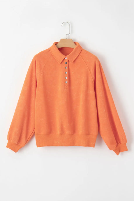 Half Snap Long Sleeve Sweatshirt - V.I.P Digital Presence