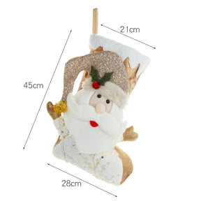 Christmas Decorative Socks Gift Bag Candy Bag Jewelry Gold 3D Christmas Socks Gift Bag - V.I.P Digital Presence