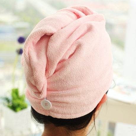 Style Solid Color Water-Absorbing Hair Drying Cap Thickened Hair Towel Dry Bath Hat - V.I.P Digital Presence