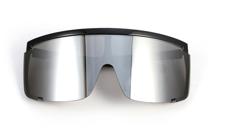 Personalized anti-ultraviolet large-frame white mercury sunglasses exaggerated one-piece anti-sputum and anti-splash glasses（HM-009） - V.I.P Digital Presence