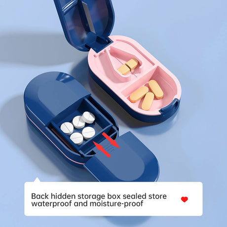 Japanese medicine cutter medicine dispenser one point two cut pill artifact quarter divider portable drug storage box - V.I.P Digital Presence