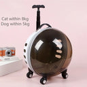 Rolling Pet Travel Trolley with Wheel, Transparent Capsule, Pink, Green, Puppies, Dogs, Cat Carriers Bag, 5-20Kg - V.I.P Digital Presence