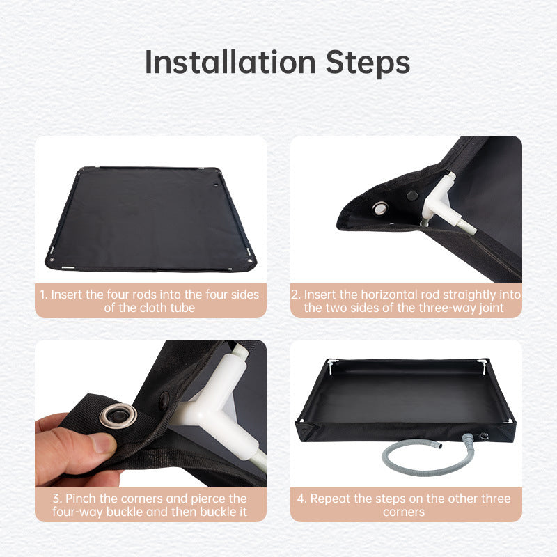 Folding Outdoor Camping Shower Tray Base  - for Pets & Travel - V.I.P Digital Presence
