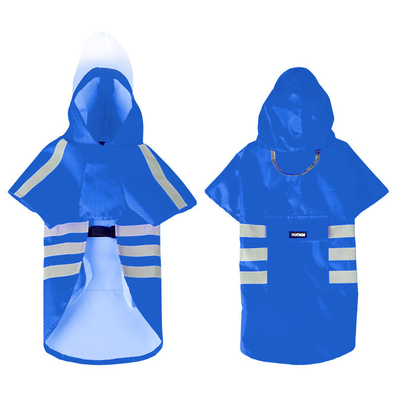 Large Dog Raincoat - Poncho Style Reflective Strip Pet Raincoat Windproof Waterproof Dog Hooded Raincoat - V.I.P Digital Presence