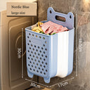Dirty clothes basket, storage basket, foldable household wall hanging, dirty clothes bucket, laundry basket, shower, bathroom, a - V.I.P Digital Presence