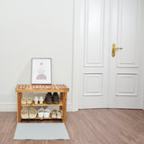 Acacia Wood Shoe Rack Bench Strong Weight Bearing Upto 200 LBS Best Ideas For Entryway Frontdoor Bathroom, Natural Color. - V.I.P Digital Presence