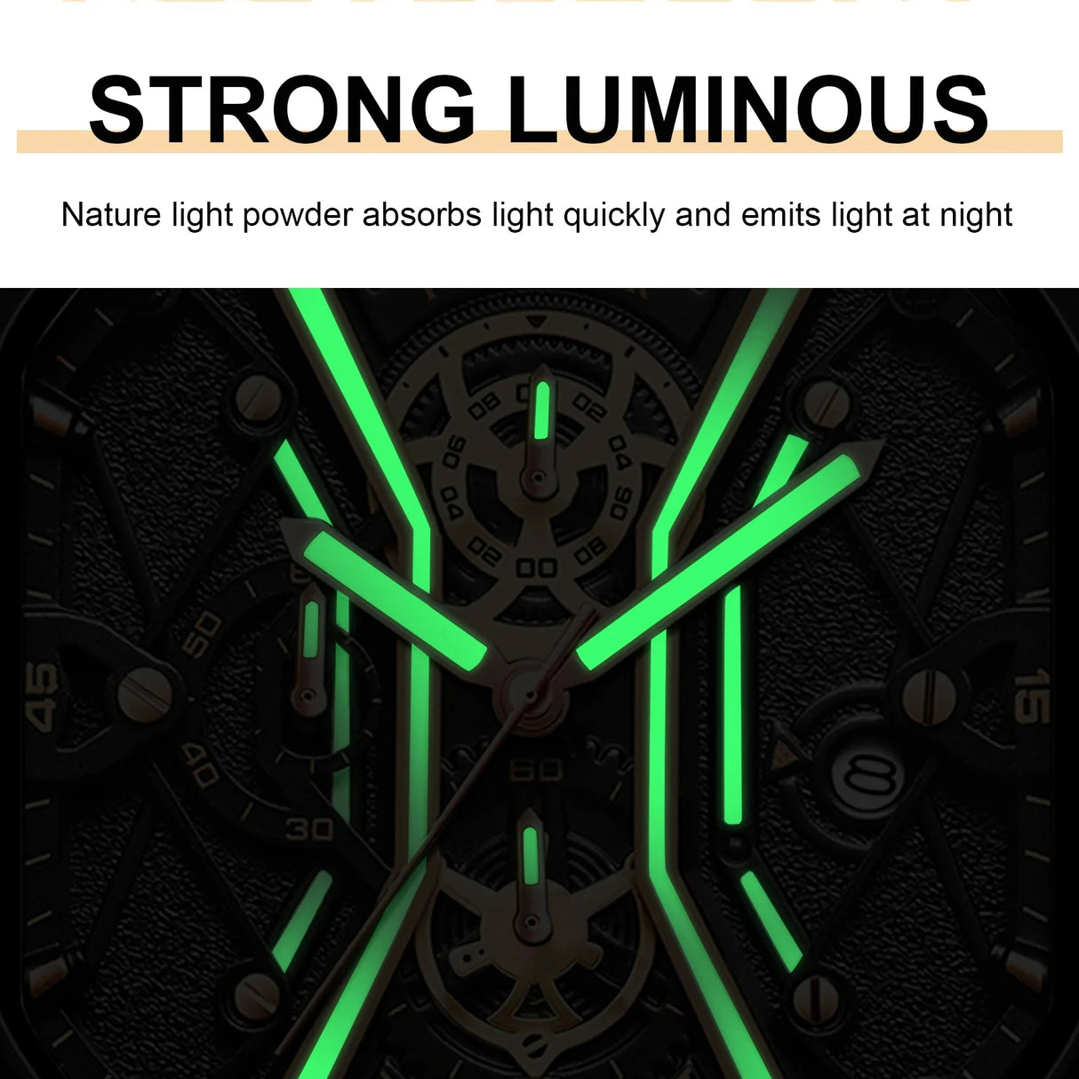 POEDAGAR Fashion Men Luxury Wristwatches Chronograph Luminous Waterproof Date Man Watch Square Dial Leather Quartz Men's Watches - V.I.P Digital Presence
