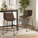 Vintage Style Brown 24-Inch Counter Stool (Set of 2) - V.I.P Digital Presence