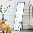 Aluminum alloy metal frame wall mounted full-length mirror black 65 * 23“ - V.I.P Digital Presence