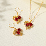 Creative Love Rose Heart Pendant Necklace For Women Exquisite Zircon Forever Necklace Romantic Valentines Day Jewelry - V.I.P Digital Presence
