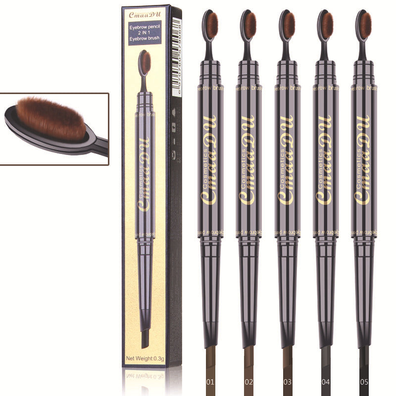 CmaaDu Toothbrush head eyebrow pencil pigment multi functional waterproof double ended eyebrow - V.I.P Digital Presence