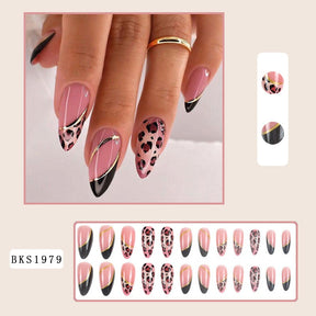 Nail Art Almond Nails Finished Wearable Nails Mid-Length Nail Art Patch Ins Style Hot Girl - V.I.P Digital Presence
