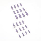 Rattan Purple French Bow Wear Manicure Finished Fake Nail Manicure Patch Nail Patch Removable Nail - V.I.P Digital Presence
