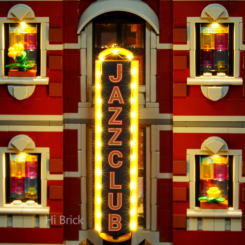 Building block lighting is compatible with LEGO 10312 Jazz Club Street View Building Blocks and LED lights - V.I.P Digital Presence