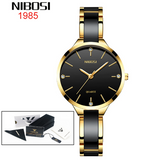 NIBOSI Luxury Ceramic Bracelet Watches Ladies Creative Quartz Watch For Women Female Clock Relogio Feminino Montre Femme 2330 - V.I.P Digital Presence