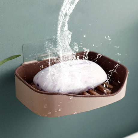 Contrast Color Drain Soap Box Double-Layer Storage Soap Box Bathroom Rack Strong Non-Marking Paste Soap Box - V.I.P Digital Presence