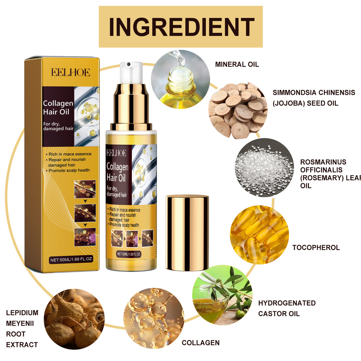 Maca Essence Repair Collagen, Repair Bifurcate Improve Hair Moist Smooth The Hair Essence - V.I.P Digital Presence