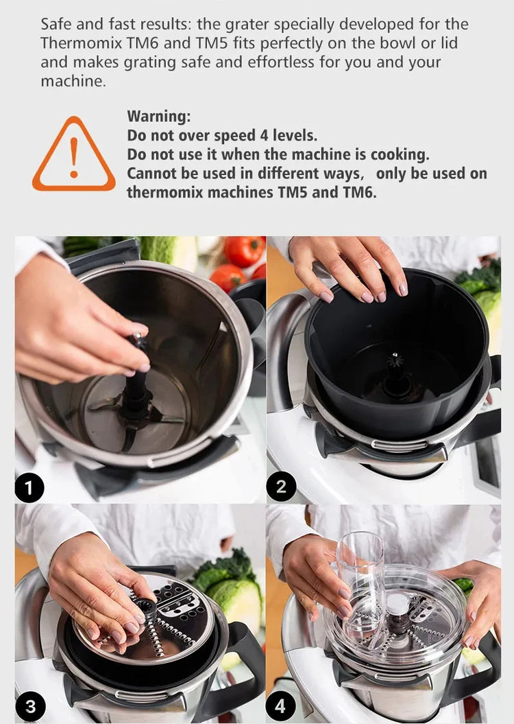 Food Cutter For Thermomix TM5 TM6  Chopper Vegetable Peeler Cooking Masher Slicing Shredding Multifunctional Fine Peeler Set - V.I.P Digital Presence