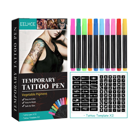 Temporary Tattoo Pen, Face Arm Body Multi-Color Painting DIY Makeup Graffiti Decoration Tattoo Pen - V.I.P Digital Presence