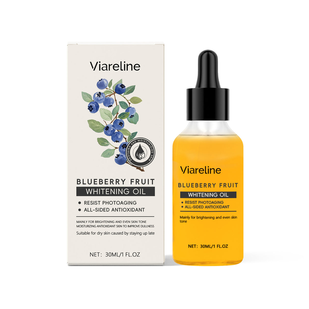 Aceite de esencia de arándano, hidratante y aclarante para el cuidado de la piel.