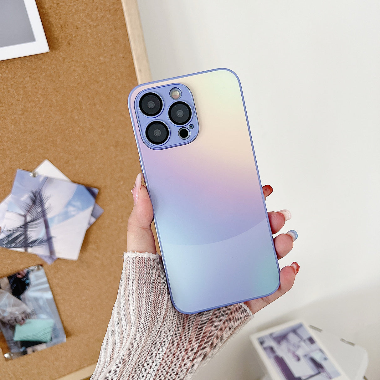 IPhone15 phone case gradient color matte suitable for Apple 14pro with lens film 13 anti drop protective cover - V.I.P Digital Presence