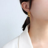 Titanium Steel Chain Shape Earrings - V.I.P Digital Presence