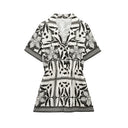 Versatile woven Cuban collar jumpsuit shorts - V.I.P Digital Presence