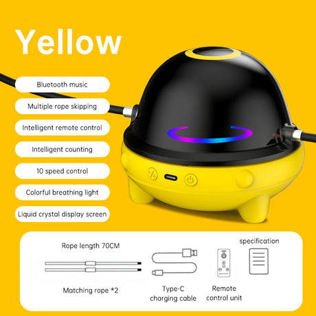 Smart Rope Skipping Machine Smart Jump Rope Machine 10-level Speed Adjustment Led Seven-color Light Wireless Music Function - V.I.P Digital Presence