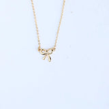 18K Gold-Plated Bow Necklace - V.I.P Digital Presence