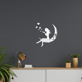 Moon Girl Mirror Sticker 1mm Acrylic 3D Wall Decal for Room and Bedroom Decorations - V.I.P Digital Presence