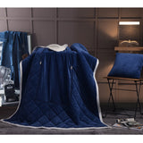 Manta de franela 2 en 1 para sofá de coche, cojín lumbar, manta de aire acondicionado, edredón de retazos plegable, ropa de cama