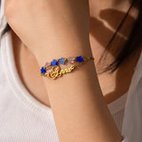 DIY letter bracelet personality cat's eye stone five-pointed star double-layer stacking hand jewelry bracelet - V.I.P Digital Presence