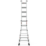 Aluminum Multi-Position Ladder with Wheels, 300 lbs Weight Rating, 22 FT - V.I.P Digital Presence
