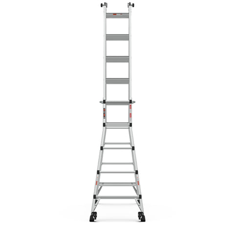 Aluminum Multi-Position Ladder with Wheels, 300 lbs Weight Rating, 22 FT - V.I.P Digital Presence