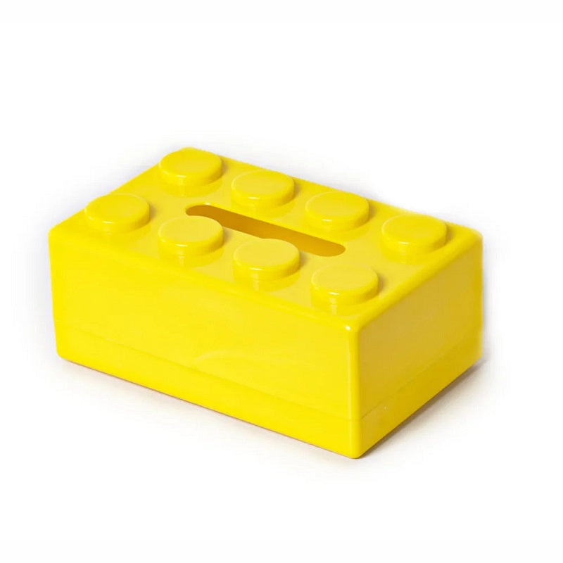 ABS Building Block Shaped Tissue Box Wall-mounted Creative Face Towel Box Organizer Perforation-free Removable - V.I.P Digital Presence