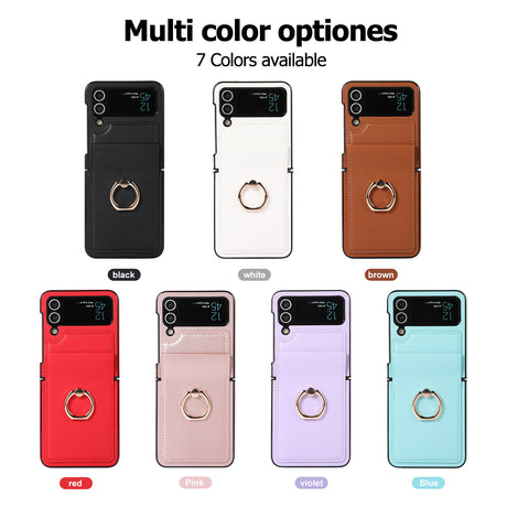 New Samsung Z Flip 3 Folding Screen Phone Case Z Flip 4 Anti Drop Protective Cover Ring Phone Case - V.I.P Digital Presence