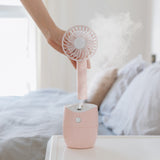 New Rotary Spray Fan USB Rechargeable Mini Humidifier Portable Silent Shaking Head Fan - V.I.P Digital Presence