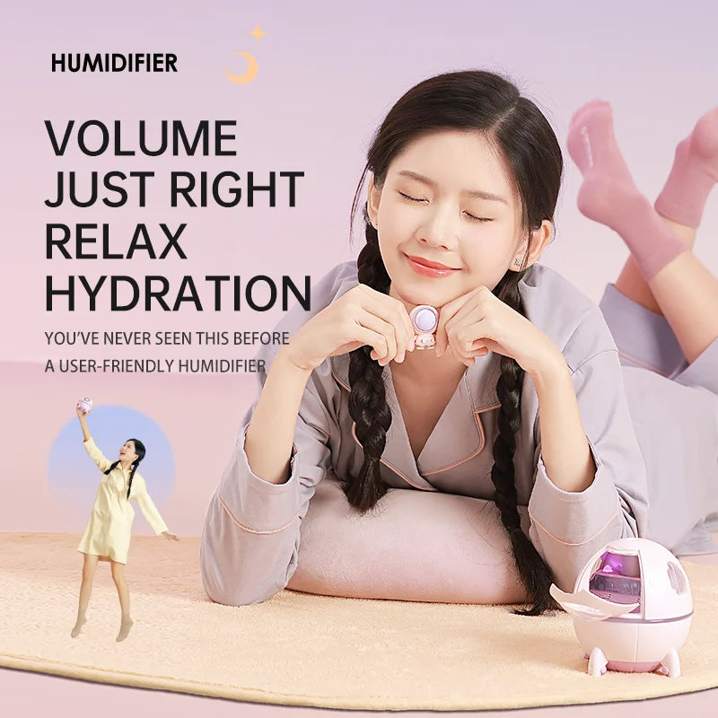 Portable Astronaut Humidifier with LED Light and Aroma Diffuser - USB Powered for Clean and Hydrated Air Cute Aesthetic Stuff - V.I.P Digital Presence