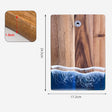 Wood Cutting Board Resin Blue green Wave Pattern - V.I.P Digital Presence