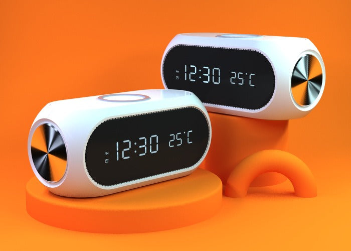 15W wireless charging clock alarm thermometer wireless charging time display wireless charging - V.I.P Digital Presence