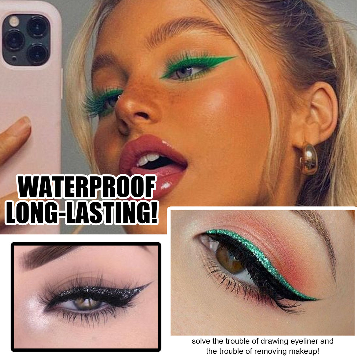 New Glitter Self-Adhesive Eyeliner Eyeshadow Sticker Double Eyelid False Eyelashes Waterproof Party Eye Makeup Sticker - V.I.P Digital Presence