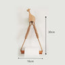Nordic Indoor Wooden Solid Wood Hemp Rope Animal Tissue Holder Children's Room Decoration Wall Hanger Hemp Rope Hook Toilet Paper Holder - V.I.P Digital Presence